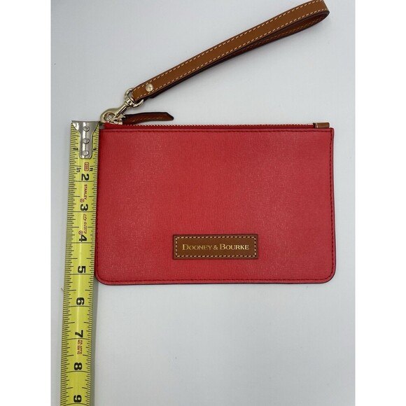Dooney & Bourke Saffiano Serena Large Slim Wristlet Magenta/Red Small Purse - Picture 1 of 6